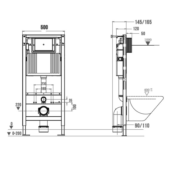 Инсталляция для унитаза Wonzon & Woghand WW-TI739A - фото 2