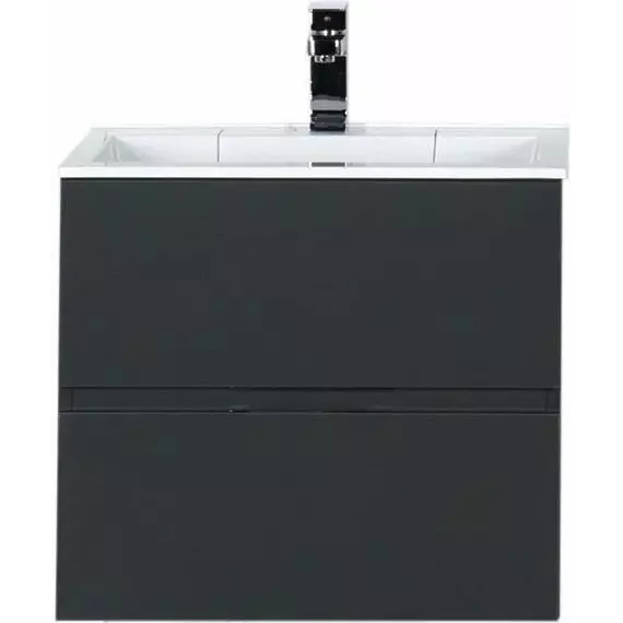 Тумба подвесная с раковиной Aquanet Алвита 60 см 00183991, серый антрацит - фото 3