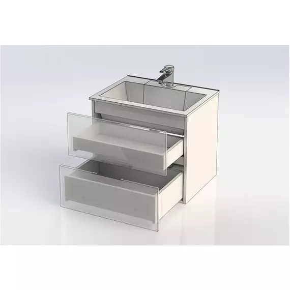 Тумба подвесная с раковиной Aquanet Алвита 60 см 00183991, серый антрацит - фото 14