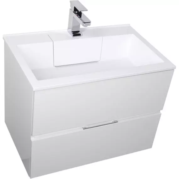 Тумба подвесная с раковиной Aquanet Алвита 70 см 00184302, белый - фото 4