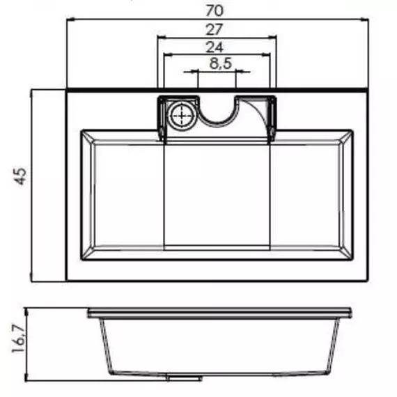 Тумба подвесная с раковиной Aquanet Алвита 70 см 00184302, белый - фото 16
