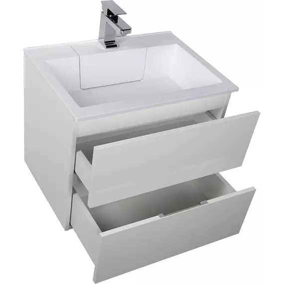 Тумба подвесная с раковиной Aquanet Алвита 70 см 00184302, белый - фото 5