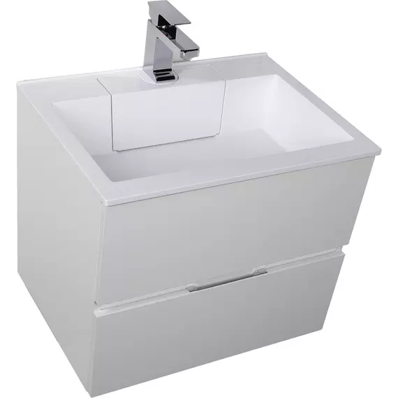 Тумба подвесная с раковиной Aquanet Алвита 70 см 00184302, белый - фото 3