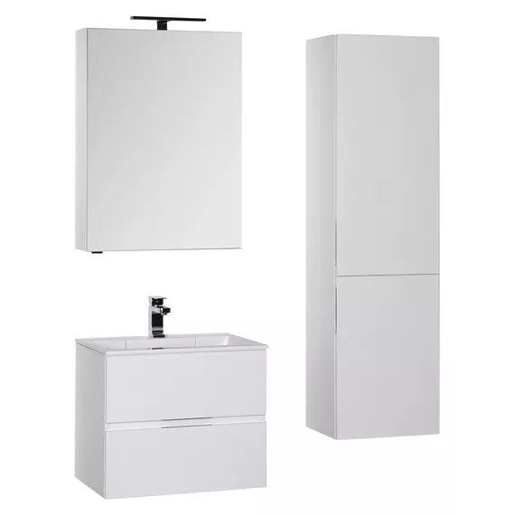 Тумба подвесная с раковиной Aquanet Алвита 70 см 00184302, белый - фото 6