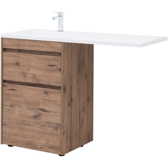 Тумба напольная с раковиной-столешницей Aquanet Токио 120 см L 00333648, дуб веллингтон - фото 