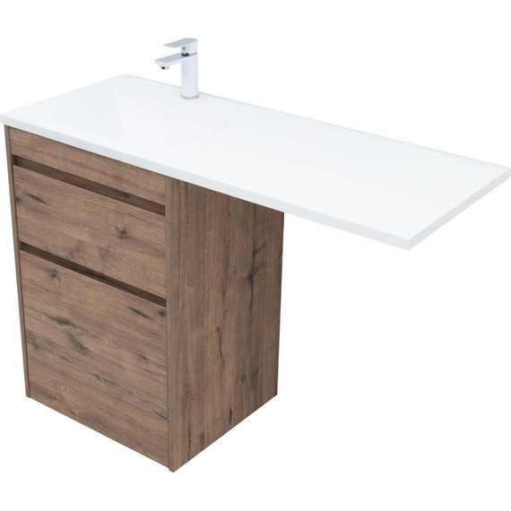 Тумба напольная с раковиной-столешницей Aquanet Токио 120 см L 00333648, дуб веллингтон - фото 5