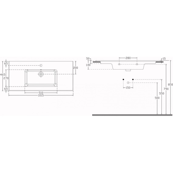 Тумба подвесная с раковиной Aquanet Алвита New 100 см 00277518, белый матовый - фото 10