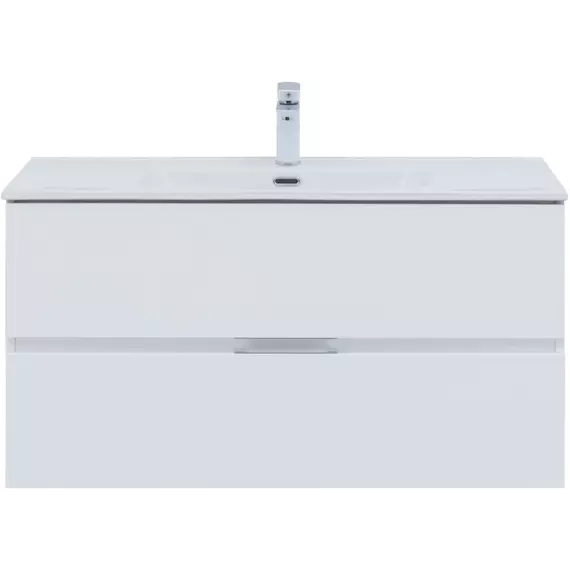 Тумба подвесная с раковиной Aquanet Алвита New 100 см 00277518, белый матовый - фото 3