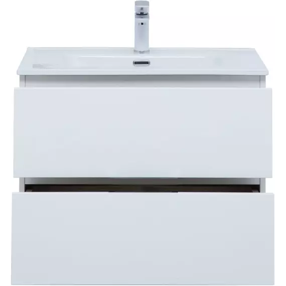 Тумба подвесная с раковиной Aquanet Алвита New 70 см 00303909, белый матовый - фото 8