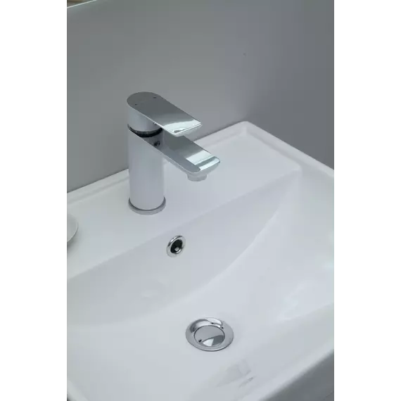 Тумба подвесная с раковиной Aquanet Ирис new 50 см 00310147, белый глянец - фото 13