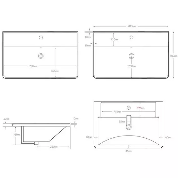 Тумба подвесная с раковиной Aquanet Ирис New 80 см 00310150, белый глянец - фото 17
