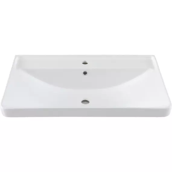 Тумба подвесная с раковиной Aquanet Ирис New 80 см 00310150, белый глянец - фото 13