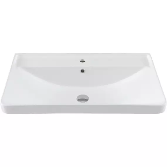 Тумба подвесная с раковиной Aquanet Ирис New 80 см 00310150, белый глянец - фото 12