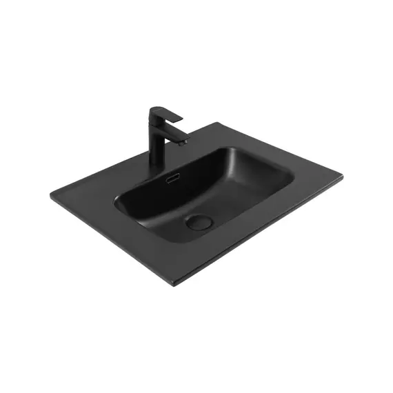 Тумба подвесная с раковиной Aquanet Милан 60 см 00336377 (раковина Aquanet Flat 60) дуб рустикальный - фото 2