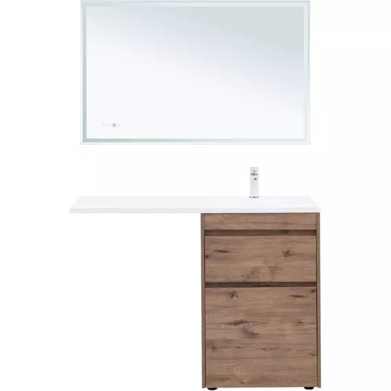 Тумба напольная с раковиной-столешницей Aquanet Токио 120 см R 00333648, дуб веллингтон - фото 3