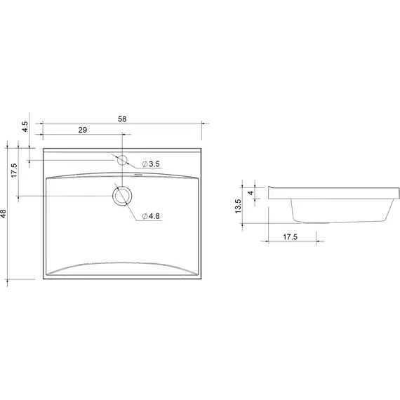 Тумба подвесная с раковиной Aquanet Нота New 60 см 00334191, дуб веллингтон табак - фото 15