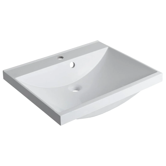 Тумба подвесная с раковиной Aquanet Нота New 60 см 00334191, дуб веллингтон табак - фото 2