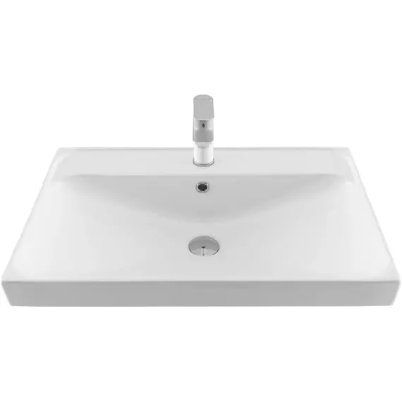 Тумба подвесная с раковиной Aquanet Альтера 70 см 00337155, белый матовый - фото 11