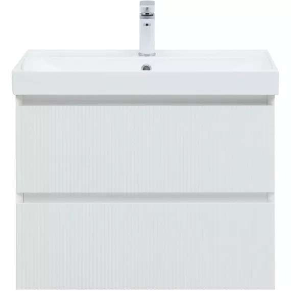 Тумба подвесная с раковиной Aquanet Альтера 70 см 00337155, белый матовый - фото 5