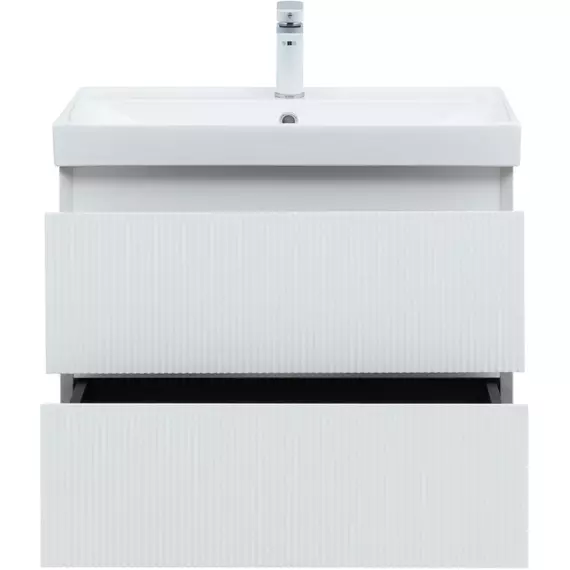 Тумба подвесная с раковиной Aquanet Альтера 70 см 00337155, белый матовый - фото 6