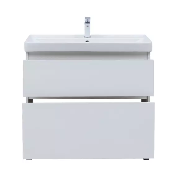 Тумба напольная с раковиной Aquanet Вега 90 см 00344124 (2 ящика) белый глянец - фото 4