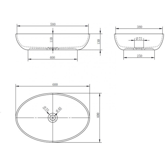 Раковина-чаша прозрачная Abber Kristall 60 см AT2801Saphir, синий - фото 8