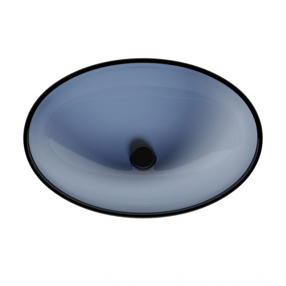 Раковина-чаша прозрачная Abber Kristall 50 см AT2802Saphir, синий - фото 8