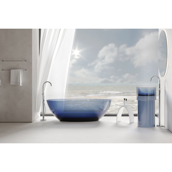 Ванна прозрачная Abber Kristall 165x78 см AT9701Saphir, синий - фото 2
