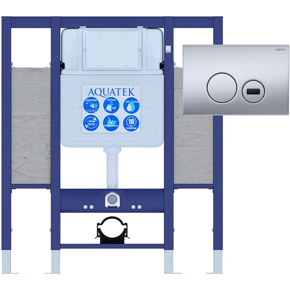Инсталляция для унитаза Aquatek Sensor INSE-0000002.36 (кнопка хром) - фото 