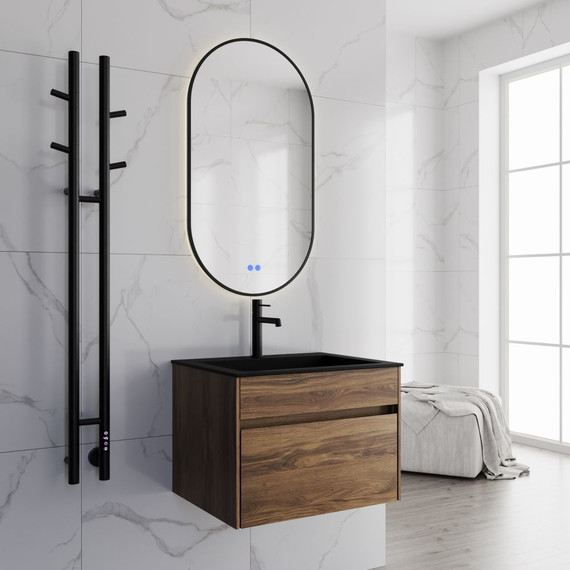 Полотенцесушитель электрический Vincea П2 122x1304 мм VTD-1D2BE, чёрный (возможность скрытого подключения) - фото 2