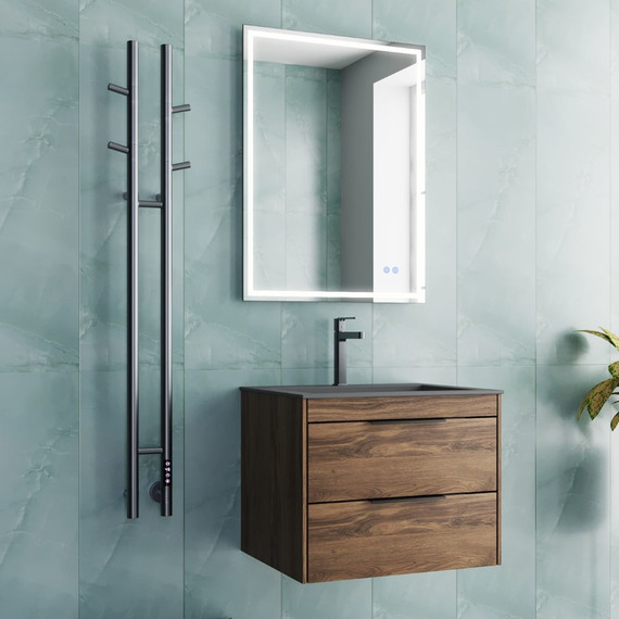 Полотенцесушитель электрический Vincea П2 122x1304 мм VTD-1D2GE, графит (возможность скрытого подключения) - фото 2