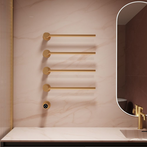 Полотенцесушитель электрический Vincea П4 530x670 мм VTD-2H1BG, золото брашированное - фото 3