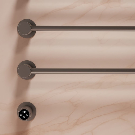 Полотенцесушитель электрический Vincea П4 530x670 мм VTD-2H1GM, вороненая сталь - фото 2