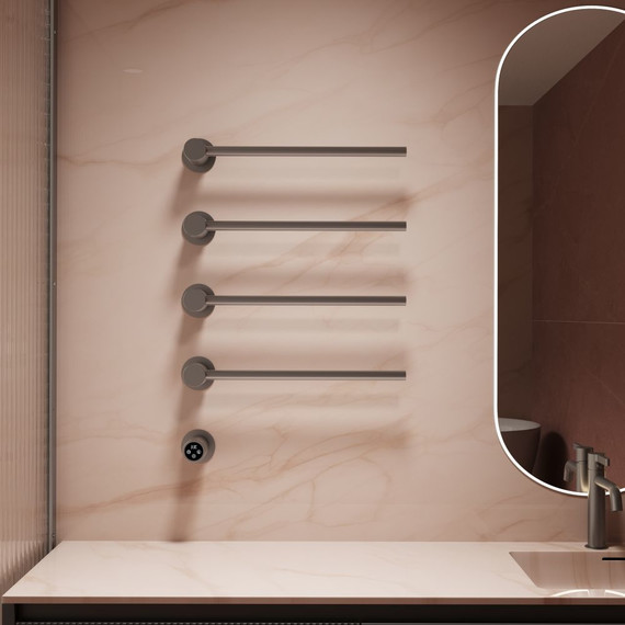 Полотенцесушитель электрический Vincea П4 530x670 мм VTD-2H1GM, вороненая сталь - фото 3