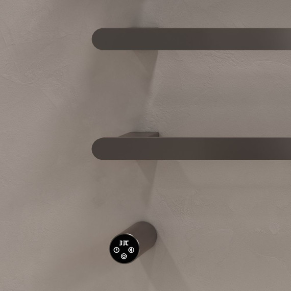 Полотенцесушитель электрический Vincea П4 520x620 мм VTD-2H2GM, вороненая сталь - фото 3