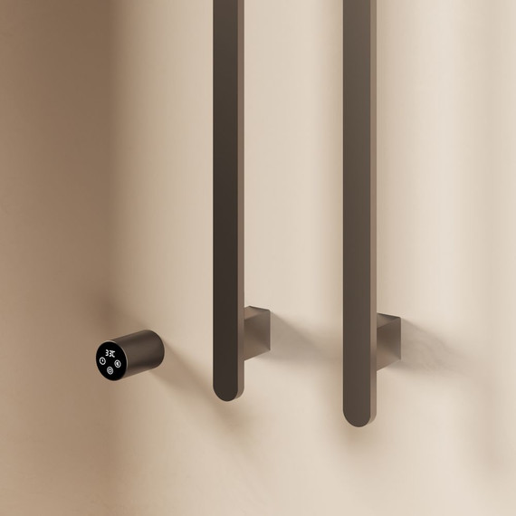 Полотенцесушитель электрический Vincea П4 150x1000 мм VTD-2VT1GM, вороненая сталь - фото 2