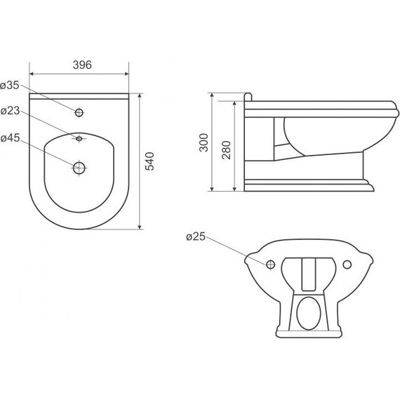 Биде подвесное Cezares King Palace CZR-618-TH - фото 5