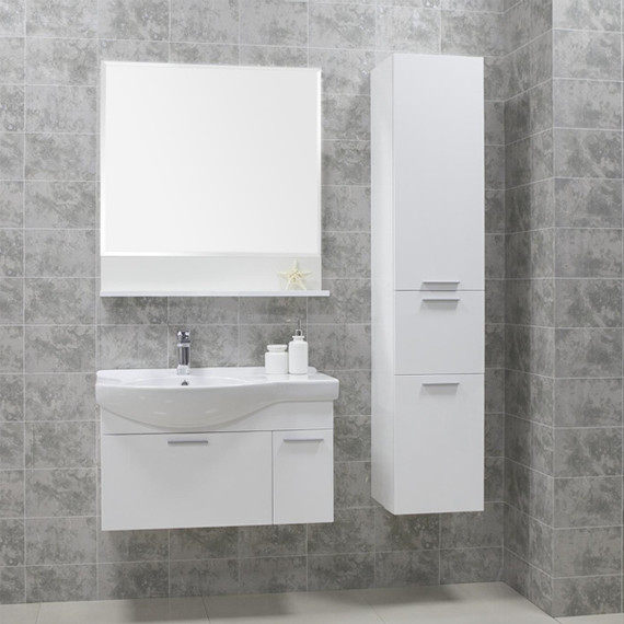 Тумба подвесная с раковиной Акватон Инди 80 см 1A1884K0ND010, белый - фото, картинка 5 Тумба подвесная с раковиной Акватон Инди 80 см 1A1884K0ND010, белый - фото 5