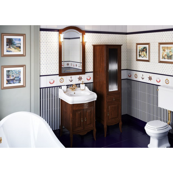 Тумба напольная с раковиной Opadiris Лоренцо 60 см, орех - фото 2