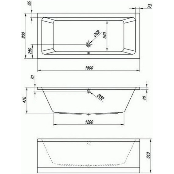 Ванна акриловая Kolpa-San Elektra 180x80 см, Размер - мм: 1800х800 - фото 6