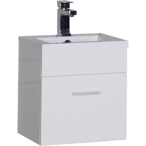 Тумба подвесная с раковиной Aquanet Нота 40 см 00159137, белый - фото 4