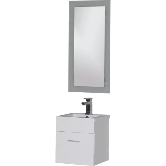 Тумба подвесная с раковиной Aquanet Нота 40 см 00159137, белый - фото 7