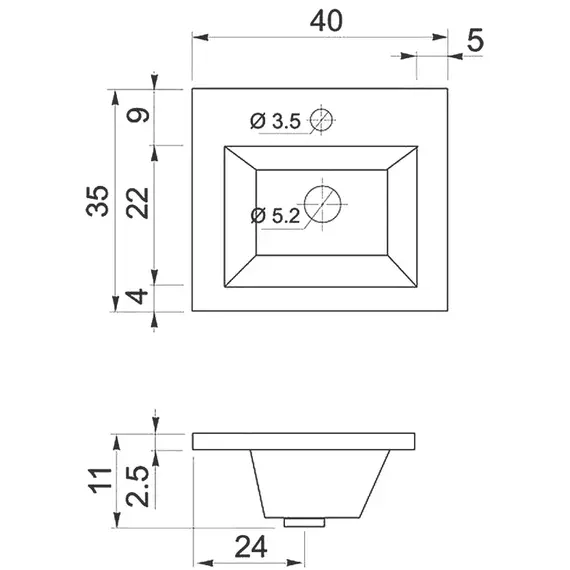 Тумба подвесная с раковиной Aquanet Нота 40 см 00159137, белый - фото 12