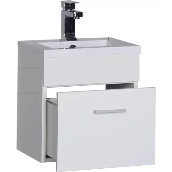 Тумба подвесная с раковиной Aquanet Нота 40 см 00159137, белый - фото 3