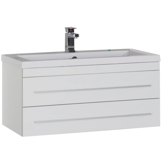 Тумба подвесная с раковиной Aquanet Верона 90 см 00172335, белый - фото 3