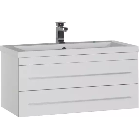 Тумба подвесная с раковиной Aquanet Верона 90 см 00172335, белый - фото 