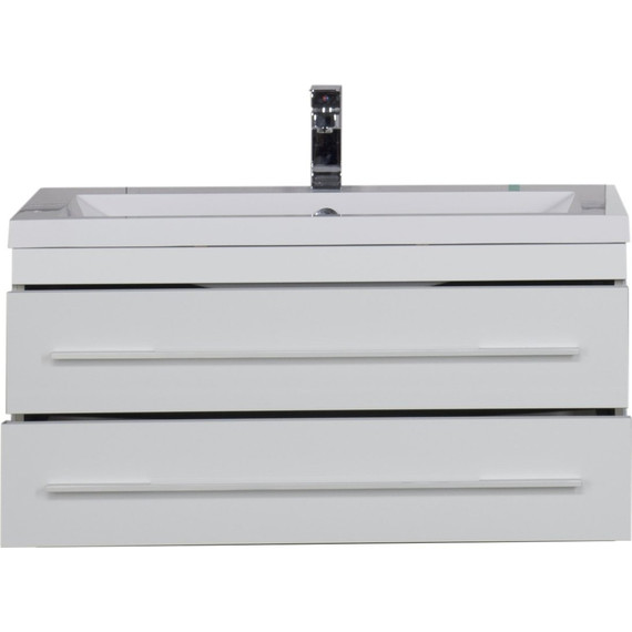 Тумба подвесная с раковиной Aquanet Верона 90 см 00172335, белый - фото 8