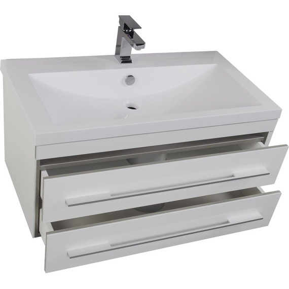 Тумба подвесная с раковиной Aquanet Верона 90 см 00172335, белый - фото 5