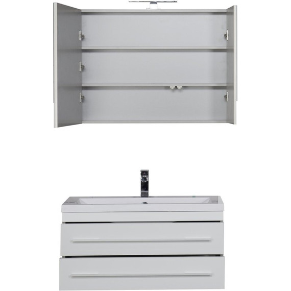 Тумба подвесная с раковиной Aquanet Верона 90 см 00172335, белый - фото 13