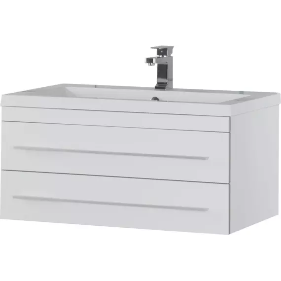 Тумба подвесная с раковиной Aquanet Верона 90 см 00172335, белый - фото 10